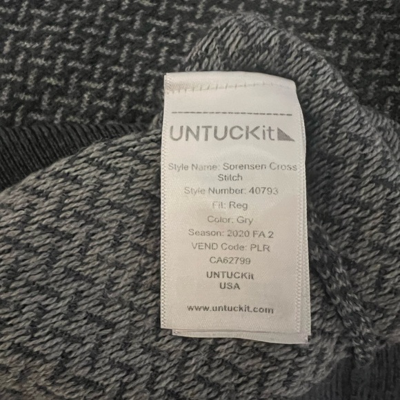 Untuckit Sorensen Men’s 100% Merino Wool Sweater - Picture 5 of 10